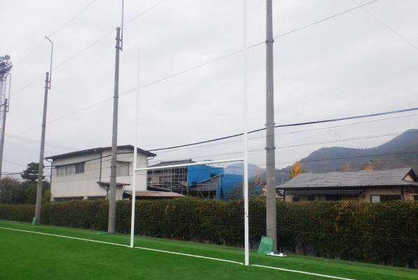 山梨県大学ラグビーゴール設置工事